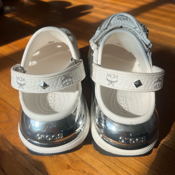 MCM White and Silver Sandals with Star Accents - Picture 9 of 10